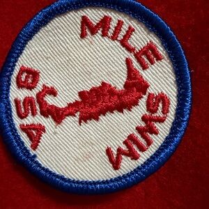 Red and Blue Embroidered Patch